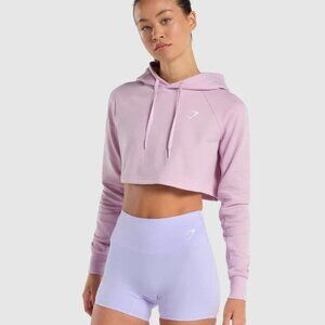 GYMSHARK Training Cropped Hoodie Light Pink